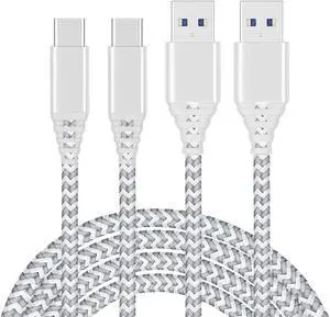 Long USB Type C Charger Cable 10ft 2Pack Charging Cord for Samsung Galaxy S20 S21 Plus Ultra FE 5G A10E A11 A71 A20 A72 A12 A13 A52 A53 A23,Note10,S20Plus,Nokia 7.2 6.2 8.3 8-V,Fast Charge Power Wire