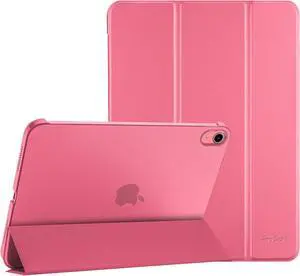 ProCase for iPad (A16) 11th Generation 11 Inch 2025/ iPad 10th Generation 10.9 Inch 2022 Case, Slim Smart Cover with Translucent Hard Shell Back, Supports Touch ID, Auto Wake/Sleep -Pink