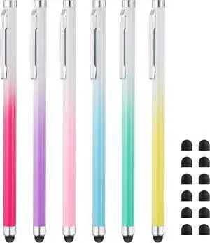 Stylus Pens for Touch Screens (6 Pack) Linfanc High Sensitivity and Precision Capacitive Stylus Pens for iPad Tablets Smartphones and All Universal Touch Screen Devices Extra 12 Replacement Tips