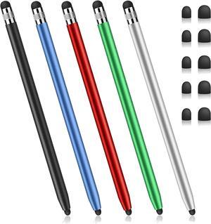 Stylus Pens for Touch Screens 5 Pack Stylus Pen for iPad iPhone Android Chromebook Tablets and More Capacitive Touchscreen Devices High Sensitivity & Precision No Scratches Rubber Tips Stylist