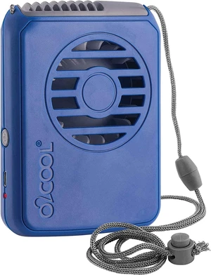O2COOL Personal Travel Rechargeable Battery Powered Neck Cooling Fan, Single Pack (Dark Blue) O2COOL Personal Travel Rechargeable Battery Powered Neck Cooling Fan, Single Pack (Dark Blue)