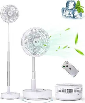 Primevolve Portable Fan, |21H Battery|7200mAh Rechargeable Oscillating Fan with Remote, Foldable Telescopic 7.7" for Travel Camping Cruise Hotel Bedroom, White Primevolve Portable Fan, |21H Battery|7200mAh Rechargeable Oscillating Fan with Remote, Foldable Telescopic 7.7" for Travel Camping Cruise Hotel Bedroom, White