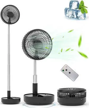 Primevolve Portable Oscillating Standing Fan,Rechargeable Battery Operated USB Floor Table Desk Fan with Remote, CampingTravel Fans Black 7.7" Primevolve Portable Oscillating Standing Fan,Rechargeable Battery Operated USB Floor Table Desk Fan with Remote, CampingTravel Fans Black 7.7"