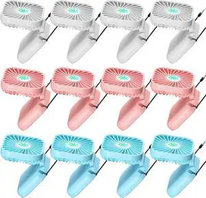 Hortsun 12 Pcs Portable Handheld Fan Bulk Mini Personal Neck Fan USB Rechargeable Small Foldable Cooling Gifts for Summer Travel Concerts Cruise Wedding Outdoor Party(Blue, Pink, White) Hortsun 12 Pcs Portable Handheld Fan Bulk Mini Personal Neck Fan USB Rechargeable Small Foldable Cooling Gifts for Summer Travel Concerts Cruise Wedding Outdoor Party(Blue, Pink, White)
