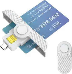 Type C CAC Reader, DOD Military USB C Common Access CAC Card Reader, USB Smartfold Type C Smart Card Reader PIV CAC Reader Compatible with Windows, Mac OS CR331W