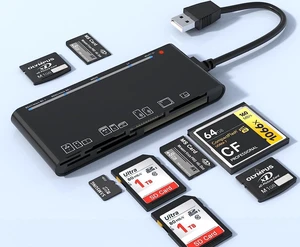 USB 3.0 SD Card Reader, TF Card Reader Adapter SD/TF/CF/XD/MS 7 in 1 Micro SD Card Reader Hub for SD SDXC SDHC CF CFI TF Micro SD Micro SDXC Micro SDHC MS MMC UHS-I Cards for Mac Windows Linux USB 3.0 SD Card Reader, TF Card Reader Adapter SD/TF/CF/XD/MS 7 in 1 Micro SD Card Reader Hub for SD SDXC SDHC CF CFI TF Micro SD Micro SDXC Micro SDHC MS MMC UHS-I Cards for Mac Windows Linux