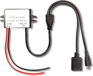 10-55V to 5V USB/Micro USB 3A 15W DC to DC Regulator Car Power Converter 10-55V to 5V USB/Micro USB 3A 15W DC to DC Regulator Car Power Converter