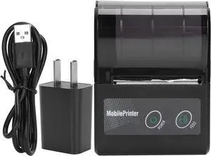 Portable Thermal Receipt Printer, Mini Label Machine Compact Thermal Ticket Printer, for Home Taxi Bill Printing Office(Transparency)