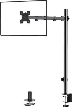 W Monitor Arm Mount for Desk, Single Extra Tall VESA Computer Desk Mount, Monitor Bracket Mount Stand Single, up to 32 inch, 22 lbs (M001XL), Black