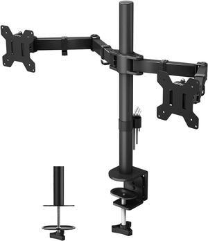 BONTEC Dual Monitor Desk Mount, Monitor Stand for 1327 Inch LCD LED 2 Monitors, Ergonomic Full Motion Heavy Duty Double Arms Hold up to 22 lbs, VESA 75x75/100x100 mm