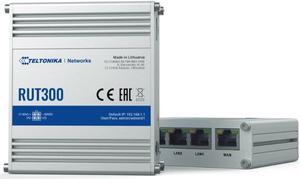 Teltonika RUT300000100 - RUT300 Industrial Ethernet Router, US Power Supply, 5 RJ45, USB with AC Adapter