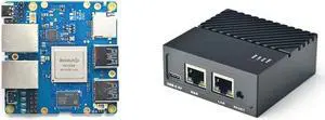Nanopi R4S Mini Portable Travel Router OpenWRT with Dual-Gbps Ethernet Ports 4GB LPDDR4 Based in RK3399 Soc for IOT NAS Smart Home Gateway(Without MAC chip)