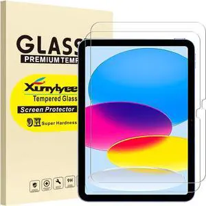 2 Pack Screen Protector for iPad A16 11th/10th Generation (2025/2022 Model) Bubble Free Tempered Glass Film Easy Installation