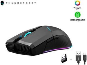 ThundeRobot ML701 Wireless Gaming Mouse, Rechargeable Computer Gaming Mouse 5 Adjustable DP, 7 Color Light, 500Hz Polling Rate Gamer Mouse