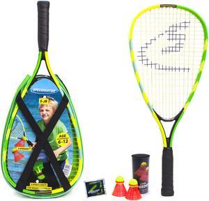 Speedminton S-Junior Set - Original Speed Badminton/crossminton Children's Set Includes 2 Kids Rackets, 2 Fun Speeder and Bag