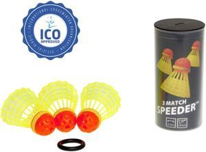 Speedminton Match Speeder Tube (3 Pack) Birdies for Outdoor Games Speed Badminton/Crossminton