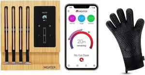 MEATER Block: 4-Probe Premium WiFi Smart Meat Thermometer Alexa -Dishwasher  Safe with HogoR Glove