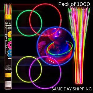 Glow Sticks Bulk 300 Count - 8 Glow In the Dark Light Sticks - Party  Favors & Supplies for Camping, Raves & Birthday Parties 