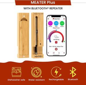 New MEATER Plus 165ft Long Range Smart Meat Thermometer for the Oven Grill  Kitchen BBQ Smoker Rotisserie with HogoR Wooden Scraper 