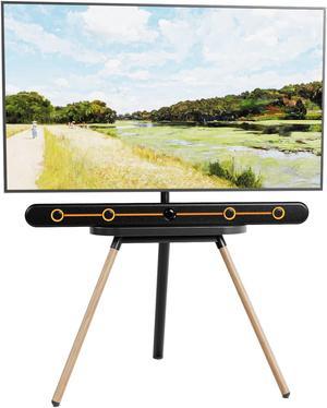 PUTORSEN Easel TV Floor Stand for Most 45 to 65 Inch Screens with Tray Black
