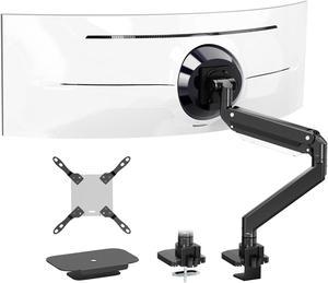 PUTORSEN 17-57 Inch Ultrawide Monitor Arm and TV Desk Mount,up to 59.4 lbs, Premium Aluminum Single Monitor Arm Desk Mount with Gas Spring, Steel Reinforcement Plate