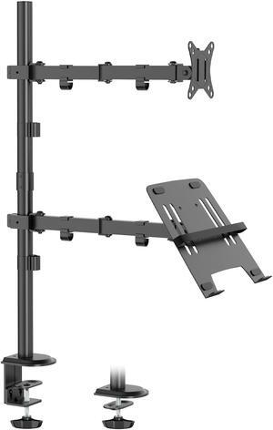 PUTORSEN Laptop and Monitor Mount Stand Fits 1 Monitor up to 32 and 1 Laptop up to 15