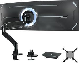 PUTORSEN 22-57 inch Single Monitor Mount, Heavy Duty Monitor Arm Desk Mount Holds up to 59.4lbs, Fully Adjustable Ultrawide Monitor Stand with Steel Monitor Mount Reinforcement Plate, VESA75/100/200