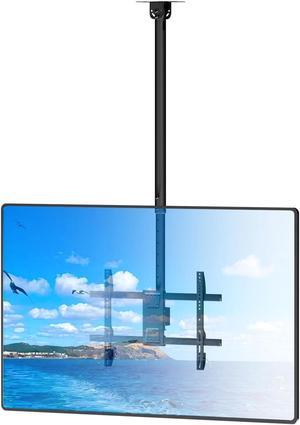 PUTORSEN Ceiling TV Mount  Fits Most 43-86 Inch LCD, LED, OLED 4K TVs, Max VESA 600x400mm, Supports up to 132 lbs, Height Adjustable, Black