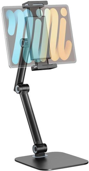 PUTORSEN Tablet Stand for Desk, Phone Tabletop Desktop Stand Holder, Multi-Angle Adjustable Foldable Tablet Holder Compatible with 4.7-12.9 inch iPad, iPhone, Kindle