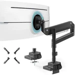 PUTORSEN Single Monitor-Arm Heavy Duty for 24-57-inch - Ultrawide Aluminum Single Pole Monitor Mount