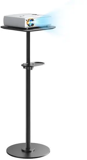PUTORSEN Heavy-Duty Projector Stand  Height Adjustable Floor Projector Stand,Extends 27.6" to 47.2",13.2lbs Capacity, Compatible with Projectors, Cameras