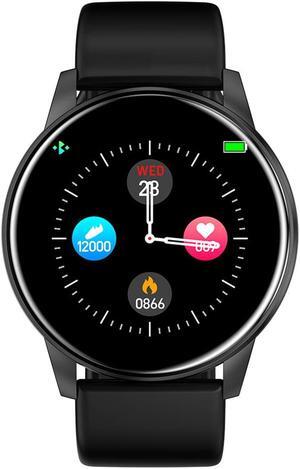 Smart Watch 1.3-Inch IPS Single-Touch Screen BT4.0 IP67 Waterproof Fitness Tracker Sleep Call/Sedentary Reminder Remote Camera/Music Control Compatible with Android iOS