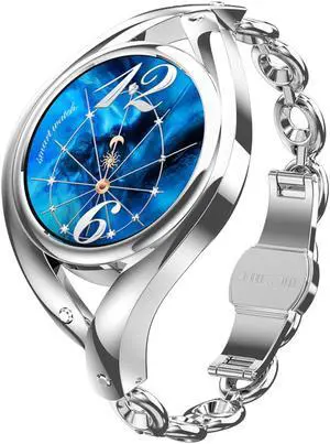 LEMFO LEM1995 Smart Female Watch 1.09-Inch IPS Full-Touch Screen BT5.0 Fitness Tracker IP67 Waterproof Female Call Reminder Music Control Compatible with Android iOS