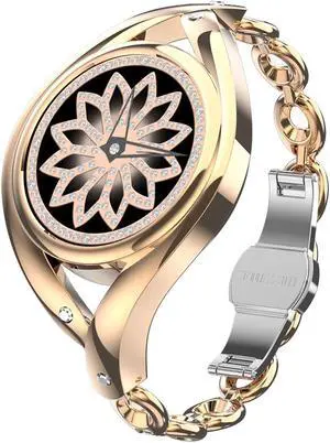 LEMFO LEM1995 Smart Female Watch 1.09-Inch IPS Full-Touch Screen BT5.0 Fitness Tracker IP67 Waterproof Female Call Reminder Music Control Compatible with Android iOS