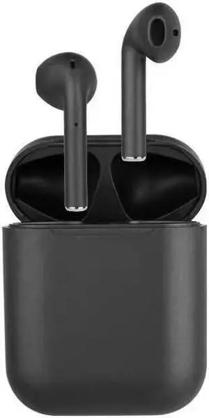 i12 True Wireless Earphones BT 5.0 Smart Headset Portable Sports Wireless Headset 300mAh Charging Case Touch-control Noise Reduction Compatible with Android iOS