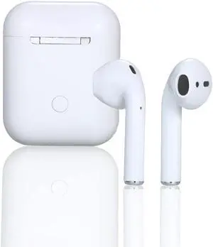 i12 True Wireless Earphones BT 5.0 Smart Headset Portable Sports Wireless Headset 300mAh Charging Case Touch-control Noise Reduction Compatible with Android iOS