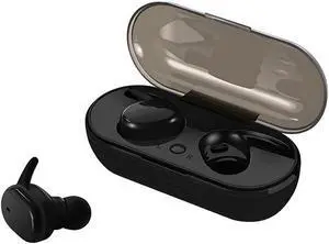 Y30 True Wireless Earbuds Touch-Control Daily Waterproof Sport Earbuds with Microphone Binaural Strereo Audio Earphones In-Ear Headset with Charging Case Compatible with Android iOS