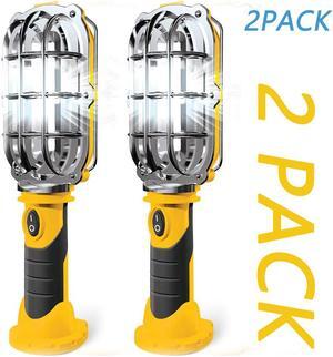 Handy Cordless LED Work Magnetic Base Light Compact, Lightweight for Indoor Outdoor Emergency Car Repair 2PACK