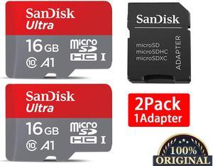 100 Original 2 Pack 16GB SanDisk Micro SD Card with Adapter TF Card Read Speed Up to 98MBs memory card for samrt phone and table PC Camera Drone