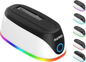 MAIWO RGB Gaming Design SATA 3.0 to USB 3.0 Docking Station Dock External Enclosure Adapter for 2.5"/3.5" SATA HDD SSD, super speed to 5Gbps, support HDD to 16TB