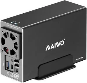 MAIWO Dual Bay RAID Storage External Hard Drive Enclosure Dock for USB 3.0 (5Gbps) 3.5 inch SATA  I / II / III HDD/SSD, Support UASP and RAID 0/1 / Large/Normal (Capacity up to 36TB)