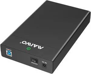 MAIWO USB 3.0 to SATA 2.5/3.5 Inch SSD/HDD External Hard Drive Enclosure Transfer Speed Up to 5Gbps, Tool Free, Slide Deisign, Black