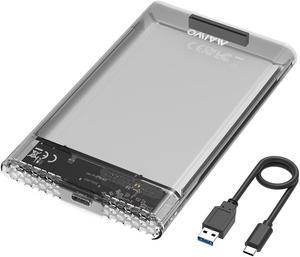 MAIWO Tool-Free USB Type C to SATA III External Hard Drive Enclosure Case for All 7mm 9.5mm 2.5 inch SATA SSD HDD Hard Disk Up to 6TB Support UASP