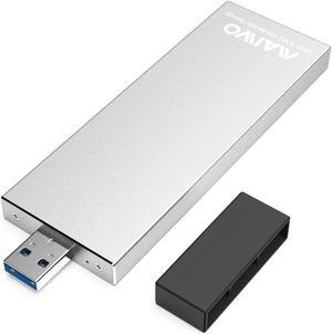 MAIWO Portable Aluminum Type A USB 3.0 to M.2 SATA NGFF SSD Enclosure, M.2 SATA B+M Key Solid State Drive Adapter, Applicable to SSD Size 2230 / 2242 / 2260 / 2280