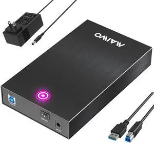 MAIWO RGB Gaming Design  USB 3.0 to SATA for 2.5 " 3.5" SATA HDD SSD Enclosure with Aluminum Case,  Transmission Speed Up to 5Gbps, Tools free