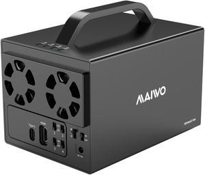 MAIWO 4 Bay Hard Drive Enclosure with Two Fans, SATA HDD Enclosure with 4K HD-MI Port, 88TB Expansion,Independent Hard Drive Power Switch