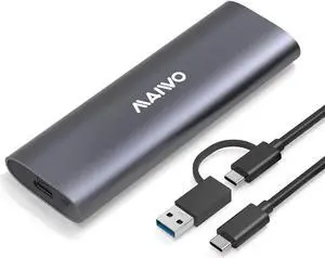 MAIWO M.2 NVMe SSD Enclosure, USB 3.1 GEN2 10Gbps Support UASP Trim, 4TB Capacity, Tool Free M.2 NVMe PCIe SSD to USB-C Adapter Reader Case, Supports 2230/2242/2260/2280 PCIe M-Key SSDs