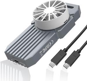 MAIWO 40Gbps NVME Enclosure with Fan, Tool-Free Type C M.2 SSD Enclosure for M1 M2 Pro/Max, Compatible with Thurderbolt4.0&USB4/3.2/3.1, 8TB Storage Expansion