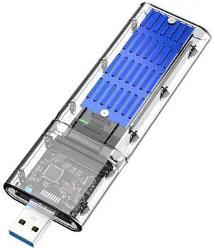 MAIWO M.2 SATA SSD Enclosure, USB3.2 Gen1 Type-A to SATA NGFF Based M.2 Solid State Drive Adapter Reader, Support B Key B+M Key, High-Strength ABS Blue