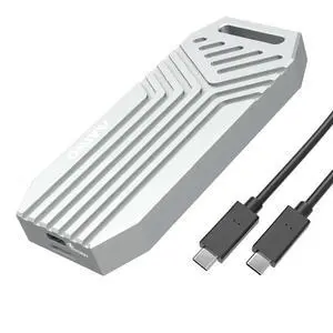 MAIWO USB4.0 40Gbps NVMe SSD Enclosure for M1 M2 Pro/Max, Compatible with Thunderbolt 4/3 USB4.0/3.2/3.1/3.0/2.0, 8TB Capacity, Support M.2 NVMe M-Key M+B-Key 2280mm, Tool Free Case, Silver